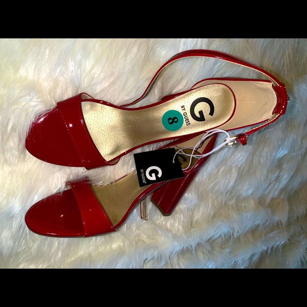Red “All toes out” G by Guess heels